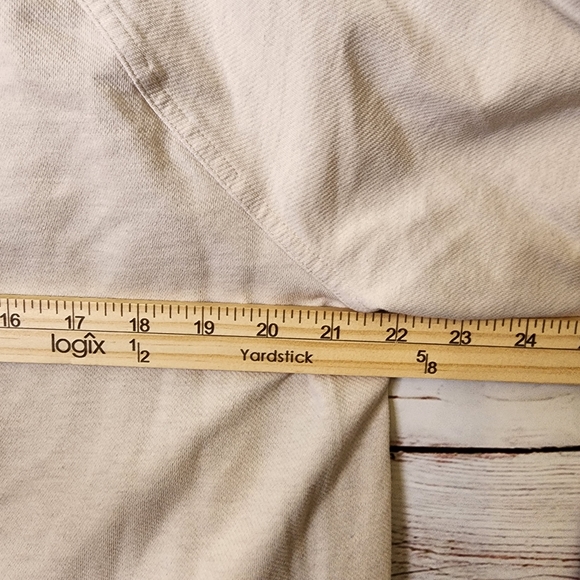 Athleta Cream Color Crewneck Athletic Hi-Low Hem Sweatshirt...size XL - Picture 8 of 9